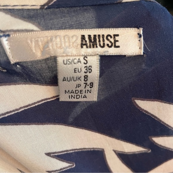 AMUSE Society Provence Maxi Wrap Dress Women’s Size Small Navy - Picture 9 of 9